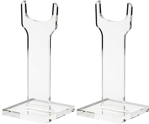2 supports en acrylique transparent pour affichage de fusil, supports de base carrés stables pour une présentation sécurisée des armes à feu