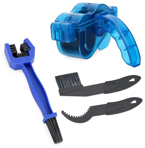 Mepham Kit de nettoyage de chaîne de vélo de qualité supérieure, nettoyeur de chaîne de vélo à 360 degrés, outil de nettoyage durable pour VTT et vélo de route, avec brosse à chaîne