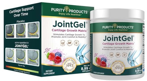 Purity Products JointGel Formula Collagen Peptides + MSM - Supports Joint Flexibility + Fortify Joint Cartilage - Berry Powder - 30 Day Supply