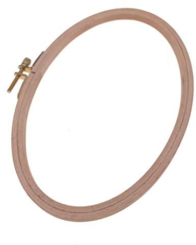 WRMHOM Ovaler Stickrahmen aus Holz, 21,6 x 13,2 cm, Handnähen, Kreuzstich, Rahmen, Stickerei, Bastelbedarf (1)