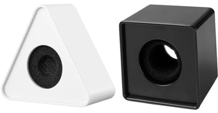 STOBOK Portable Triangle and Square Shaped Interview Mic Microphone Logo Flag Station Logo, Pack of 2