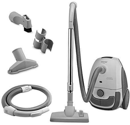 Zelmer ZVC221, Cylinder Vacuum, Rörmaterial: Metallhjul: Plast, Grå, 800 W, 2 liter