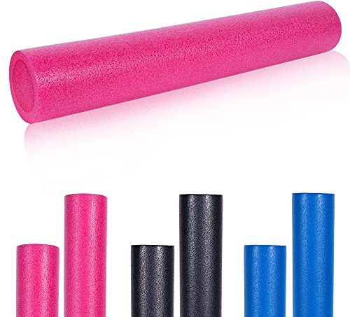 GORILLA SPORTS® Pilates Rolle - 60 x 15 cm oder 90 x 15 cm, Weiche, Schaumstoff, Farbwahl - Fitness Roller, Faszienrolle, Yoga-Schaumstoffrolle, Massagerolle, Pilatesrolle, Gymnastikrolle