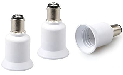 TWDRTDD Conversione Portalampada B15D a E27 Adattatore Adatto Per Lampadine a LED,SBC B15 a Vite SES E27 Lampadina Convertitore Adattatore (Pack of 3)