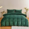 Chanyuan Winter Bettwäsche 135x200cm Cashmere Touch Grün Dunkelgrün Flauschig Bettbezug 2 Teilig Kuschelig Warm Plüsch Flanell Bettwäsche Set mit Kissenbezug 80x80cm