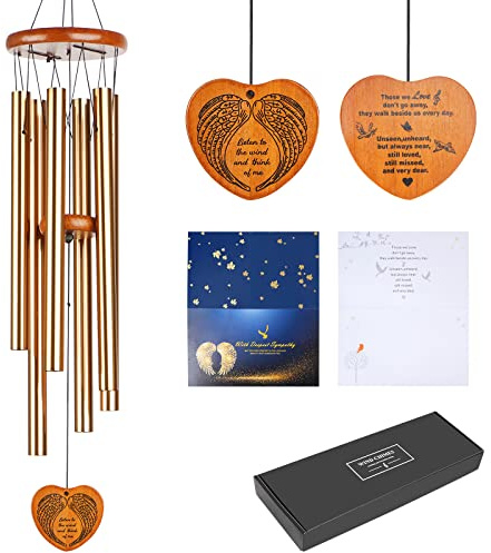 Wind Chimes for Outside,30 Large Deep Tone Sympathy Chimes, Memorial Loss of Loved One Mother Father, Meaningful Bereavement/Memorial/Sympathy Gift in Memory a one