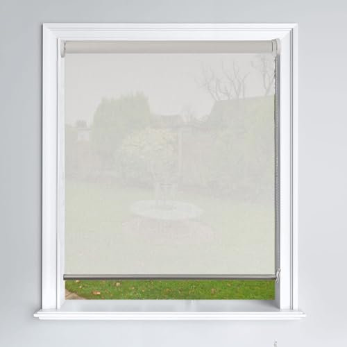 Lister Cartwright Sunscreen/Privacy Roller Blind Privacy Shades Windows Roller Blinds (White, 60 cm Width X 165 cm Drop)