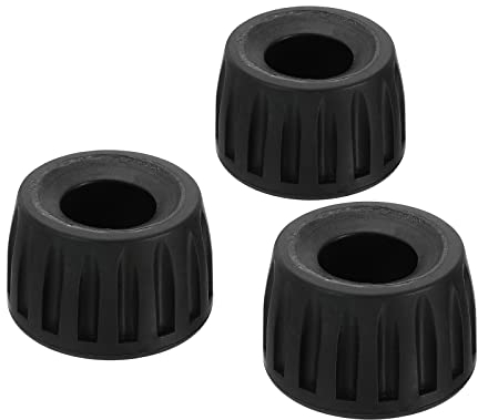 PATIKIL Universal 17mm ID Goma Trípode Pies, 3 Paquete Antideslizante Trípode Repuesto Piezas para Cámara Trípodes Monopie, Negro