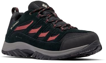 Columbia Crestwood Wp, Scarpe da trekking ed escursionismo impermeabili a vita bassa Uomo, Black/Spice, 42 EU