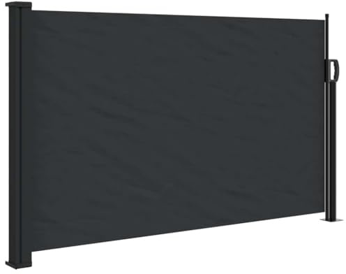 vidaXL Indragbar sidomarkis svart 120x500 cm