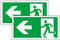 2 Stück - Schild Notausgang - Notausgangsschild Pfeil Links 30 x 15 cm x 3 mm Fluchtwegschild Rettungsweg - Rettungsschild - Schild Notausgang für Infoschild - Sicherheitsmarkierung
