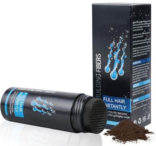 Streuhaar zur Haarverdichtung, haarpuder vollem Haar in Sekunden männer und frauen, Natürlich Unsichtbar ansatzpuder, Haarausfall und lichtem Haar powder(Dunkelbraun)