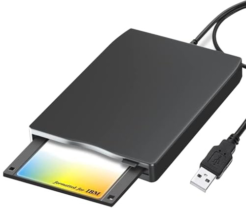 GeluEla USB 3.5 Inch Portable Floppy Disk Drive, Portable External Disk Drive, Usb External Floppy Disk Reader, Compatible With USB 1.1/2.0/3.0, For Windows 10/7/Vista, Plug And Play