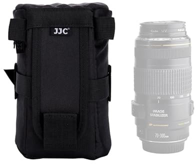 JJC Housse de Protection Pochette pour Objectifs Canon EF 24-70mm f2.8L II USM EF70-300mm f4-5.6 EF 50mm f1.2L for Tamro SP 70-300mm f4-5.6 A005 et Autres, Taille Intérieure 3,9 x 6,5