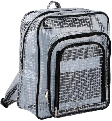 GooTouch Large Clear Backpack, 15.7 Inches, ESD Anti-Static, Heavy Duty Transparent Cleanroom Tool Bag (White, 28L)