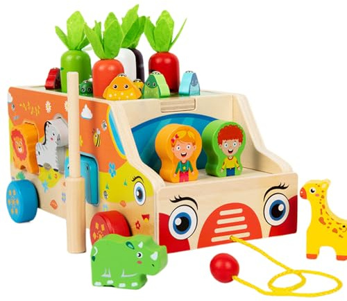 Generisch Juegos de motricidad Fina - de Zanahoria Juego de clasificación de Formas para la promoción de la Infancia | Juguete Educativo Educativo para niños de 1 a 3 años, guardería y
