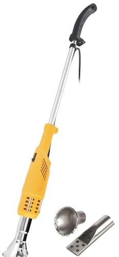 QYOEGSQ Bruciatore Termico Elettrico for Erbacce, diserbante ad Aria Calda da 2000 W, diserbante Portatile a Fiamma con Cavo da 1,8 m e 2 ugelli, Strumento for la rimozione(Yellow)