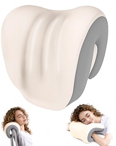 PYserne Reposacabezas para sillón, silla de oficina, reposacabezas, cojín cervical, espuma viscoelástica elástica, cojín de hombro para sillas de escritorio, silla giratoria, exterior, viajes, color