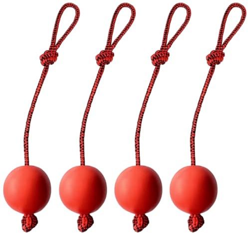 ZeBQrphio ball on rope dog toy, Interactive Ball on a Rope for Dogs, Ball on Rope Dog Toy, 4-Piece Chew Resistant Set for Medium Large Breed Pets, Outdoor Indoor Training Exercise Play