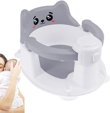 Asientos de baño para bebés autosentados, silla de baño antideslizante | Silla de baño de ducha con ventosas para bebés de 6 a 24 meses | imprescindible para 6-24 meses, para familias conscientes de