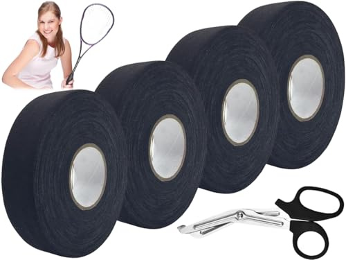 ZLXFT Hockey Stick Tape,4pcs Raquex Sport Cloth Tape,Hockey Tape,Self-Adehesive Grip Tape,Adhesive Hockey Stick Tape,Anti Slip Grip Tape,Non-Slip Self-Adhesive Tape,Ice Hockey Stick Tape