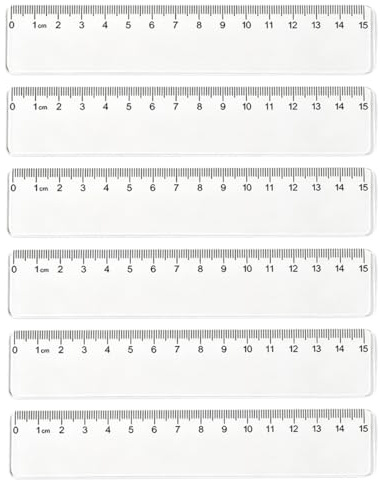 UEAVOID Righelli Trasparenti Set da 6 Pezzi 15cm, Flessibili e Infrangibili, per Scuola Elementare, Ufficio, Disegno Tecnico e Astuccio