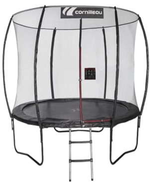 CORNILLEAU - Pack Trampoline extérieur sans Ressorts pour Enfants Springcare (366 cm) + Housse de Protection + Kit d'ancrage au Sol + échelle - Certification Sécurité TÜV SÜD/GS Trampoline De Jardin