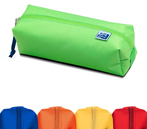 Oxford Federmäppchen für Mädchen und Jungen, rechteckig, groß, langlebig, hellgrün
