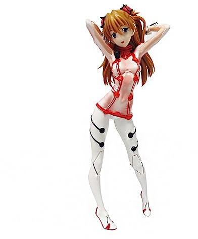 Figurine Asuka Langley Soryu de 21 cm, figurine de dessin animé mignonne pour filles, costume de combat blanc, statue de modèle Asuka Langley Soryu, cadeau d'anniversaire pour les fans