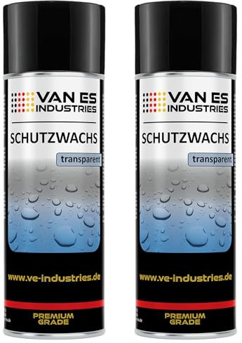 2x Schutzwachs Spray 400ml transparent | Sprühwachs | Unterbodenschutz | Rostschutz | Korrosionsschutz