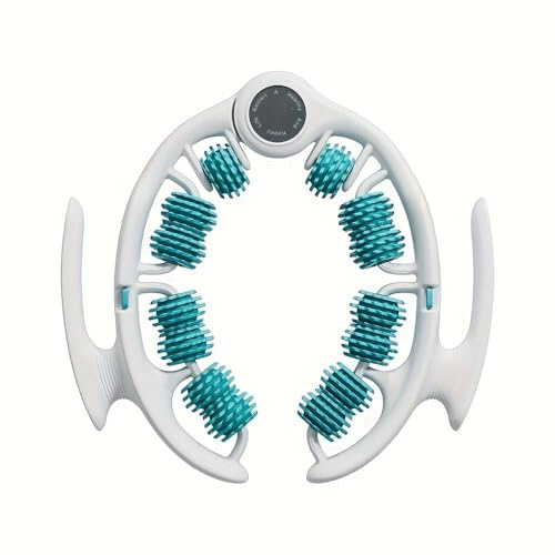 Anti-celluliter massagerulle – cellu rulle självmassage muskelben rumpa fitness yoga (blågrön grön)