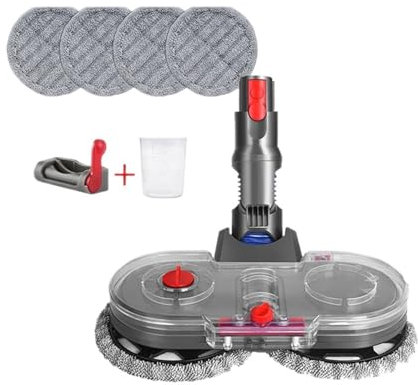 OUTIFUOTPP Elektrischer Wischmoppkopf, kompatibel mit Dyson V10 Slim/V12 Detect Slim Staubsauger, Wischaufsatz mit Wasserspeicher, Reinigungstuch
