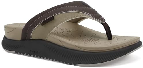 ONCAI Infradito Donna Ortopedici Sandali da Passeggio Estate con Supporto Arco Comodi e Leggeri Piattaforma Antiscivolo Suola di Gomma Interno Esterno Cachi/Beige Taglie 36