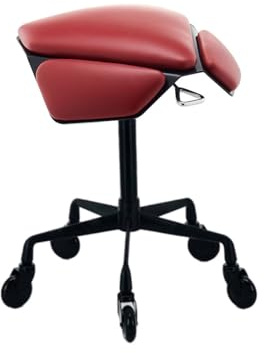 Sgabello da sella ergonomico con ruote, sedia girevole regolabile in altezza, rotazione a 360°, per saloni, spa e ufficio
