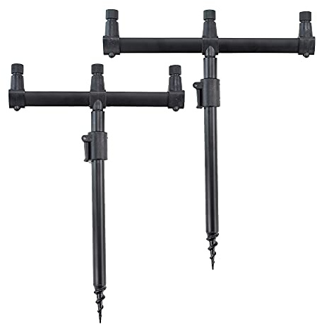Hirisi Tackle Juego de cañas de pescar de aluminio para carpa y barra de zumbido para 3 cañas de pescar (40-60)