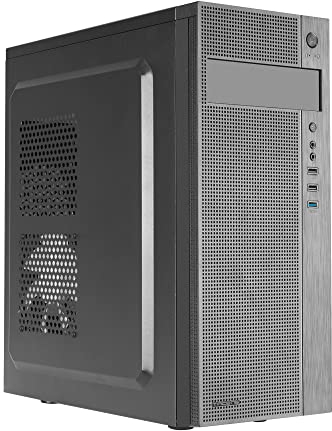 Tacens 2FERROX, PC Gehäuse ATX Semi-Tower, 12cm Seitenlüfter, Frontgitter, Stahl, Schwarz