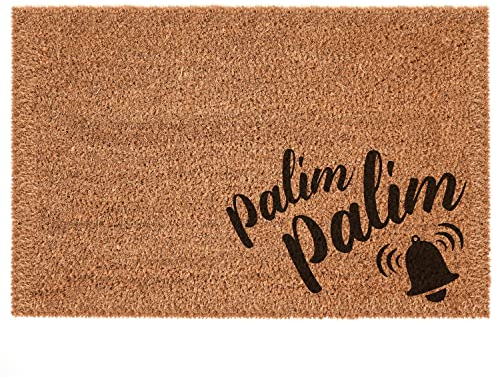 Interluxe Kokos-Fußmatte - Palim Palim - lustige Fußmatte als Einzugsgeschenk für Freunde - Kokosmatte 100% Made in Germany (40 x 60 cm)