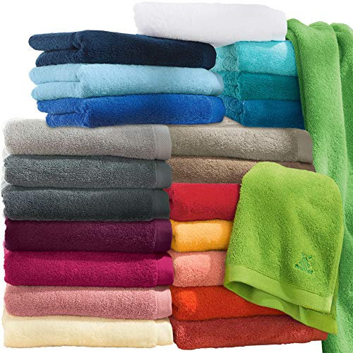 Erwin Müller Handtuch Serie Heidenheim, 100% Baumwolle -rot Größe 50x100 cm - schnell trocknend und extra saugstark, praktisch durch beidseitige Schlaufen