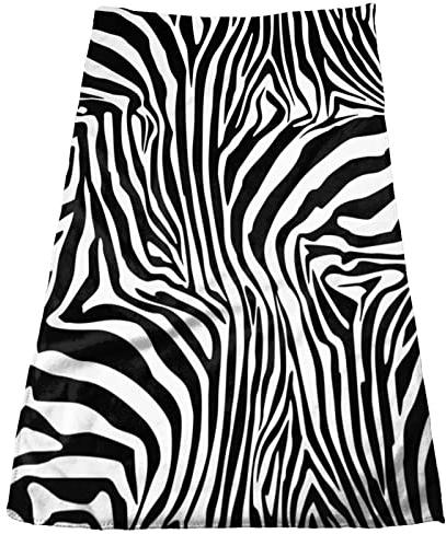 AOOEDM Handtuch 12 x 27,5 Zoll Zebramuster Handtücher Mikrofasertücher Angeltücher
