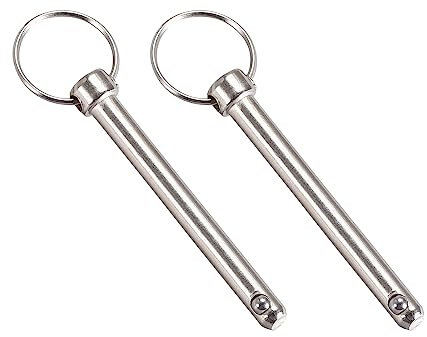 METALLIXITY Pasadores Liberación Rápida (8mmx72mm) 2 uds , Pasador Acero al Carbono para Construcción Naval, Equipamiento Barco s, Cubierta Barco s