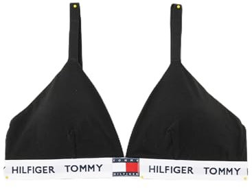 Tommy Hilfiger Damen Triangel BH Triangle mit Logobund, Schwarz (Black), XL