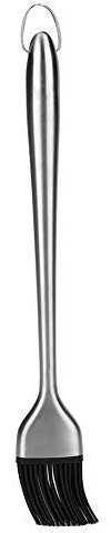 Brosse à Huile pour Barbecue avec Manche en Acier Inoxydable, Tête en Silicone, Pinceau de Cuisson pour Gril et Pâtisserie