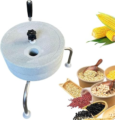 Mulino a pietra，Mulino per cereali Mulino for pasta regolabile a secco e umido, polverizzatore a mano for macchina for mais, riso, noce moscata, pepe, orzo