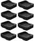 DOITOOL 1set Furniture Heightening Pads Washer Cooler Hose Catcher Skincare Fridge Electric Freezer Protector Trap Vent Kit Cleaner Washing Machine Lint Bed Wheel Stoppers Black Rubber 8pcs