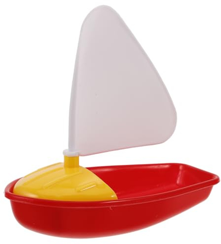 Garneck Bateau Jouet De Bain pour Enfants, Voilier Flottant, Mini Yacht, Jouets De Bain, Jouets d'eau D'été pour Tout-Petits, Bateau De Jeu d'eau en Plastique pour Plage, Piscine,