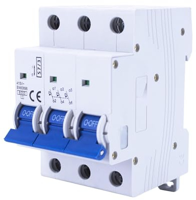 Interruptor automático 3 polos, 40A, tipo B - Protección de circuitos eléctricos, ideal para instalaciones residenciales e industriales.