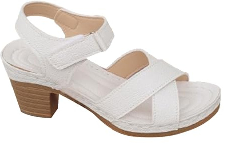 Cocila Mujer Sandalia De Tacón Dos Tiras Verano Para Con Gruesas, Hebilla Lateral Y Flores Romanas, Punta Abierta Medio Sandalias Negras Tacon Zapatos Dorados Oro Alto Plataforma Dorada