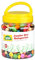 Lena 32044 - Bastelset Holzfädelperlen in Jumbo Box, mit Fädelperlen aus Holz, ca.2 cm groß, Holzperlen Mix Set für Kinder ab 4 Jahr