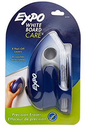 Dry Erase Precision Point Eraser med utbytbar Pad, Felt, 9 3/4w x 3 1/4d, Sold as 1 Each