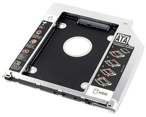 NIGUDEYANG 2nd SATA HDD SSD Hard Drive DVD CD ROM Optical SuperDrive Caddy Frame Tray for Unibody Macbook / Macbook Pro 13 15 17 early mid late 2008 2009 2010 2011 2012
